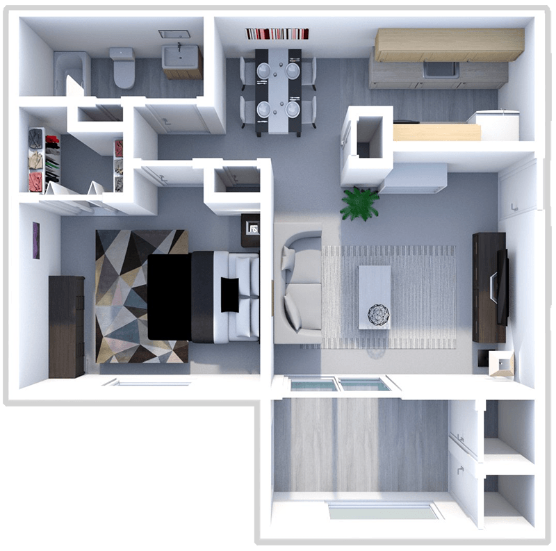 1 bed Levis - Lower floor plan